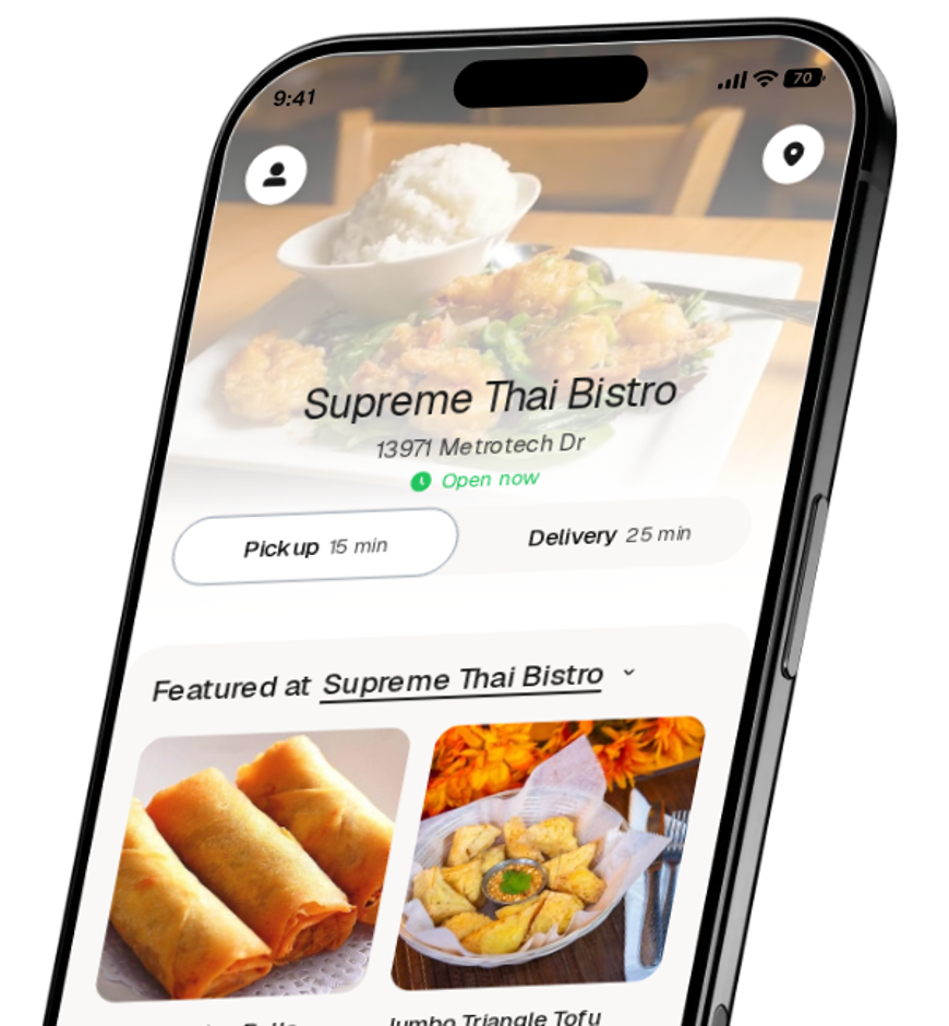 Supreme Thai Bistro app preview
